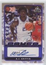 2021-22 Leaf Pro Set Power Base Purple Spectrum Foil 7/20 AJ Griffin Auto w6g
