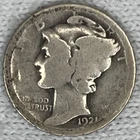 1921 P Mercury Dime Philadelphia Key Date Strong HTF Good Details Low Mintage