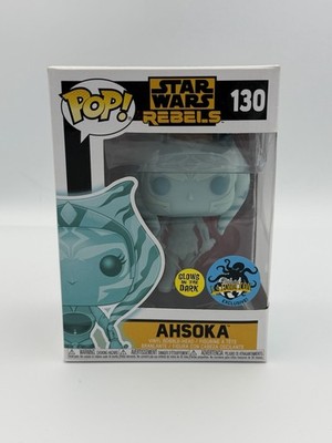 Funko Pop! - Star Wars - Ashoka #130 - GITD - 2017 L.A. Comic Con W/Protector