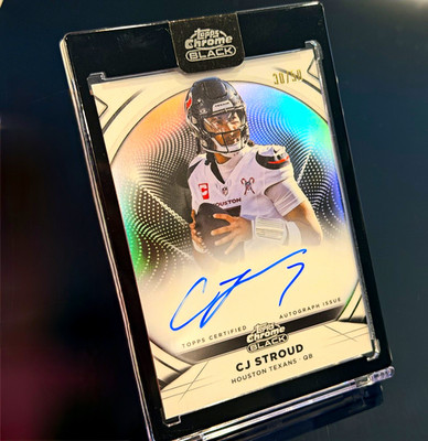 Topps 2025 Chrome Black C.J. Stroud Texans Ivory Auto IA-CS 30/50