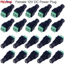 20pcs Female DC 12V Power Plug Connector 5.5x2.1mm Screw Terminal Block Adapter