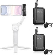Movo EDGE-DI-DUO Wireless Lavalier Microphone System for iPhone, Lightning, iOS