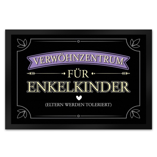 VerwöHnzentrum FüR Enkelkinder FußMatte XL In 40X60 Cm Mit Lustigem Spruch FüR-image