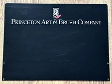 Vintage Princeton Art & Brush Co Heavy Gauge Metal Advertising Display Sign