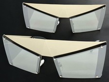 Unusual Futuristic Contemporary Modern Retro Party Raver SUNGLASSES Chrome Lens