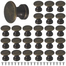 25PCS Mini Cabinet Knobs, 1/2 Inch Vintage Antique Dresser Knobs, Small Drawe...