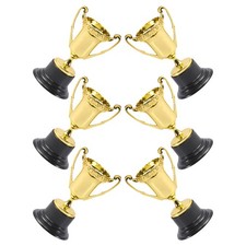 6Pcs Reusable Plastic Gold Mini Trophies Childfriendly Sports Awards
