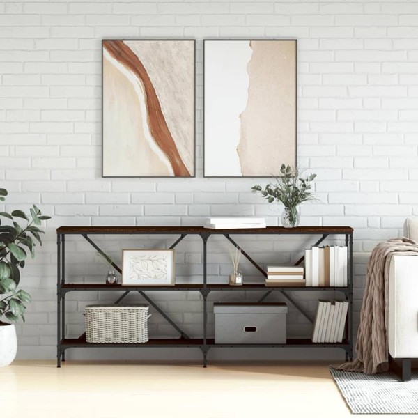 Konsolentisch Braun Eichen-Optik 160X30X75 Cm Holzwerkstoff-image