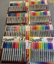 Lot of 8 SHARPIE Fine Tip 4 12 Ct Markers  & ...