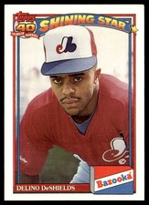 1991 Topps Bazooka Shining Stars Delino DeShields #14 Montreal Expos