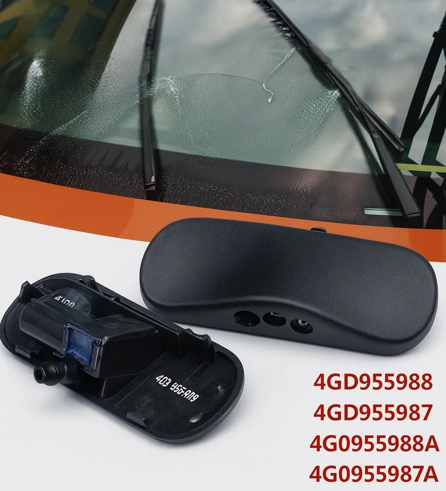 2x Ugello Lavavetri Riscaldato Spruzzatore Per Audi A3 A4 A5 A6 A7 A8 Q3 Q5 Q7 - Immagine 2 di 4