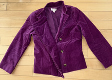 Isaac Mizrahi VINTAGE Blazer-Pink-Small- 3/4 Sleeve Velvet B3