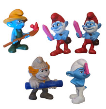 McDonalds Smurfs Hackus 2011 2013, papá pitufo, agricultor y gruñón PVC 3"