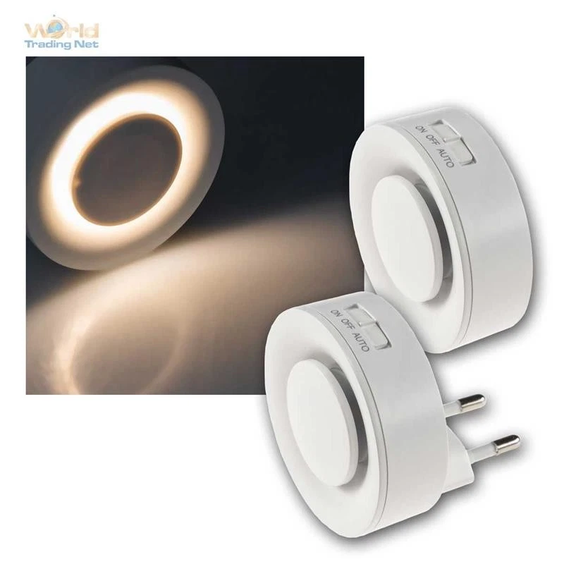 Sensor LED Luz Nocturna con Detector de Movimiento, 230V / Batería Luz de Orientación 0,35W