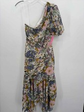 ASTR Green Size Small One Shoulder Maxi Short Sleeve Dress
