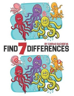 Find 7 Differences: Spot the Differences Picture Puzzles - Inside the Book you'l
