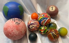 Lot 11 Vintage Bouncy Balls Rare Colors Collectible Retro Toy Pinky