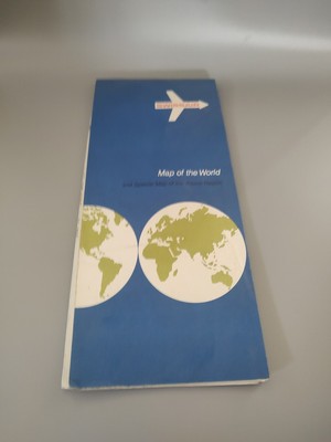 Swissair Airline Map Leaflet Vintage 1970s Airline Alpine Region Boeing Zürich 