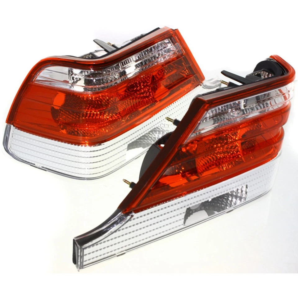 Lámpara trasera izquierda y derecha roja y cromada Anzo 221153 para Mercedes Benz S320 1997-1999 Foto 3 de 4