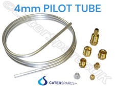 4MM UNIVERSAL GAS PILOT BUNDY TUBE KIT INC NUT & OLIVES 1M LONG ALUMINIUM TUBING