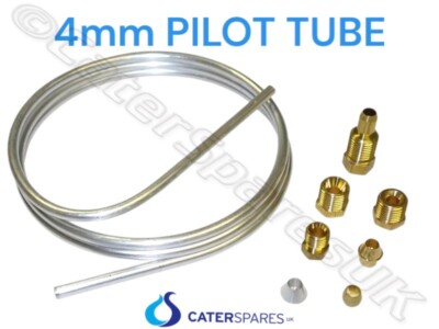 VAN STOCK 4 MM UNIVERSAL GAS PILOT BUNDY ROHR KIT INKL. MUTTER & OLIVEN 1 M LANG 