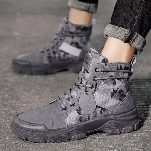 Men Camouflage Military Tactical Boots Waterproof Lace Up Combat Desert 39-44 - Picture 13 of 22