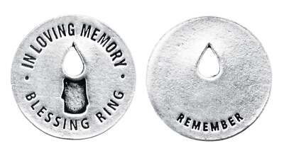 In Loving Memory Blessing Ring Charm, Pewter | Remember Jewelry