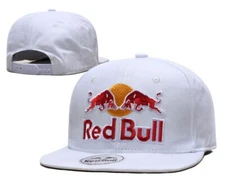 Red Bull Men's Adult Flat Brim Trucker Cap Outdoor Casual White Baseball Hat