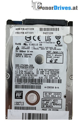 Hitachi HTS725032A7E630 - 320 GB - SATA - PCB 220 0A90351 01 *