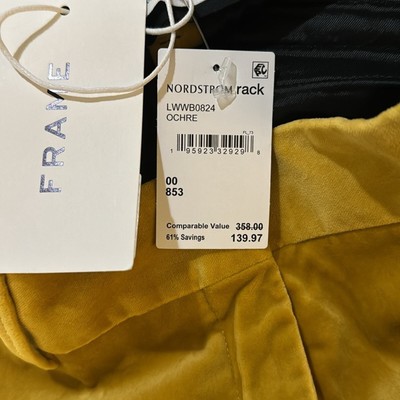 Frame Le Crop Mini Boot Velveteen Trouser - Mustard Size 00 | eBay display picture 1