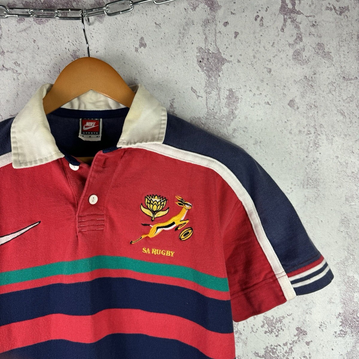 Nike South Africa Rugby Jersey Vintage 1998-99 Rare Men's Red Size