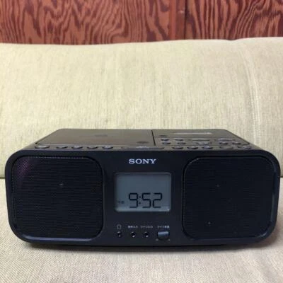 SONY CD Radio Cassette Recorder CFD-S401 FM / AM / Wide FM Black Tested Working - Image 1 of 2