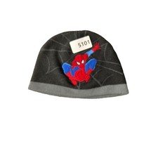 Marvel Kid's Hat Embroidered Spiderman Web Superhero Black One Size