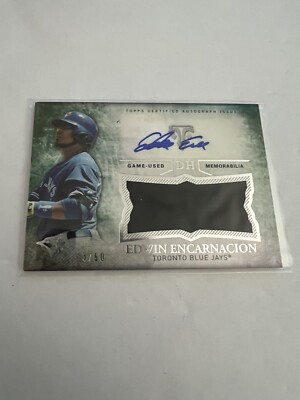 2015 Topps Triple Threads - Edwin Encarnacion Relic Auto #/50 UAJR-EEN