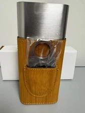 Cigar Case & Cutter Vegan Leather Light Woodgrain Brand New in Box