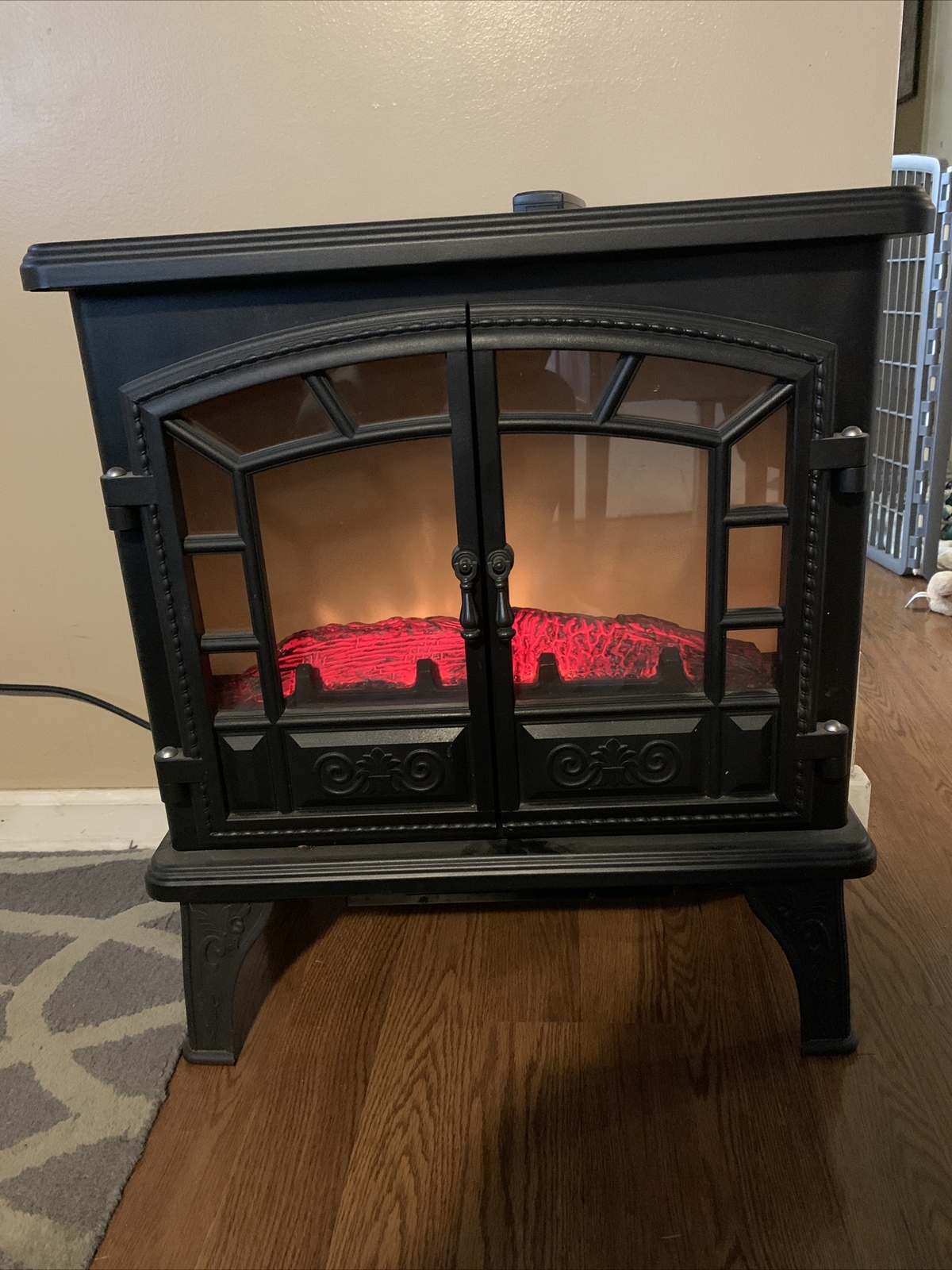 Electric Fireplace Heater Infrared Quartz Flame Stove Space Heater  Freestanding | eBay