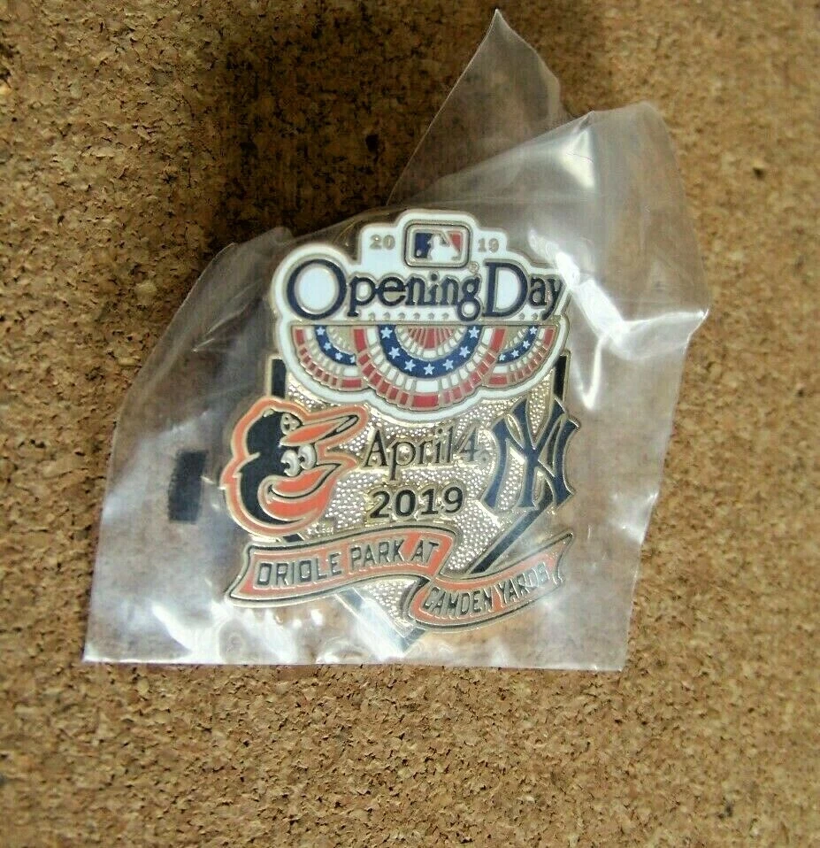 2019 Baltimore Orioles vs NY New York Yankees Opening Day Camden Yards pin MLB - Image 3 of 4