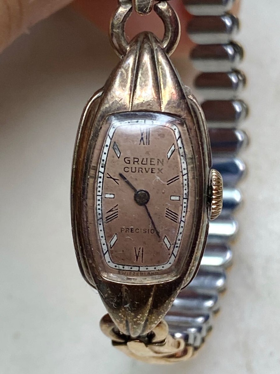 Vintage GRUEN Curvex Precision 10K Gold Filled 350 Cal