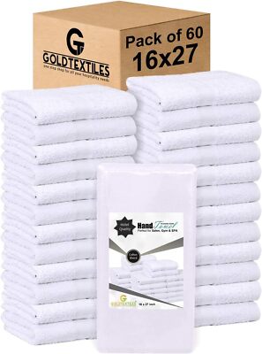 Salon Hand Towels Washcloths Set Cotton Blend 16x27, 15x25 Sizes Bulk Pack Towel