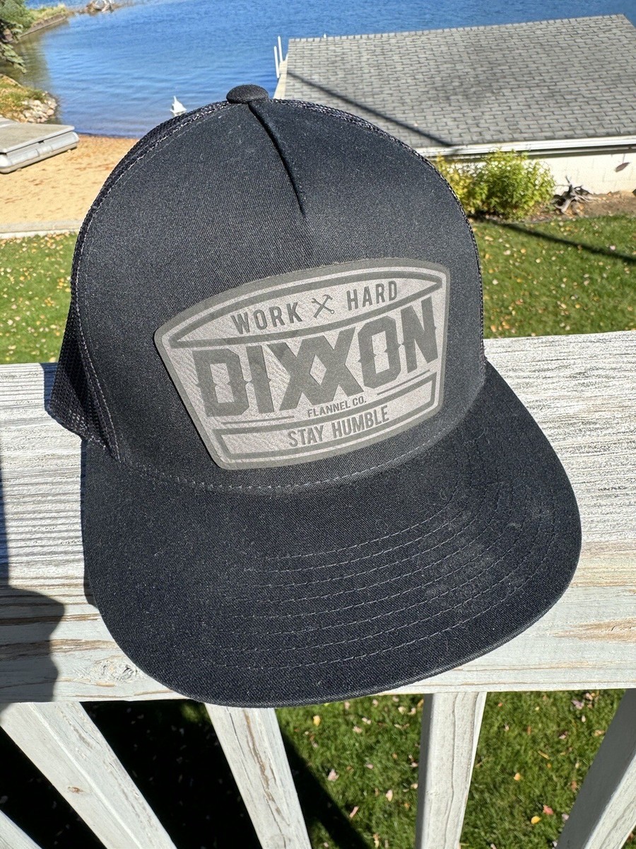 Dixxon Flannel Co Adjustable Trucker Snapback Hat Black Work Hard