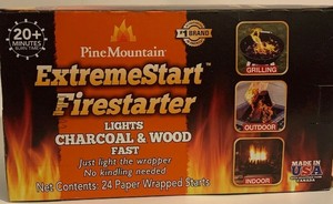 Starter Log Firestarter Fireplace Firelighter 24 Starts Wood Stove