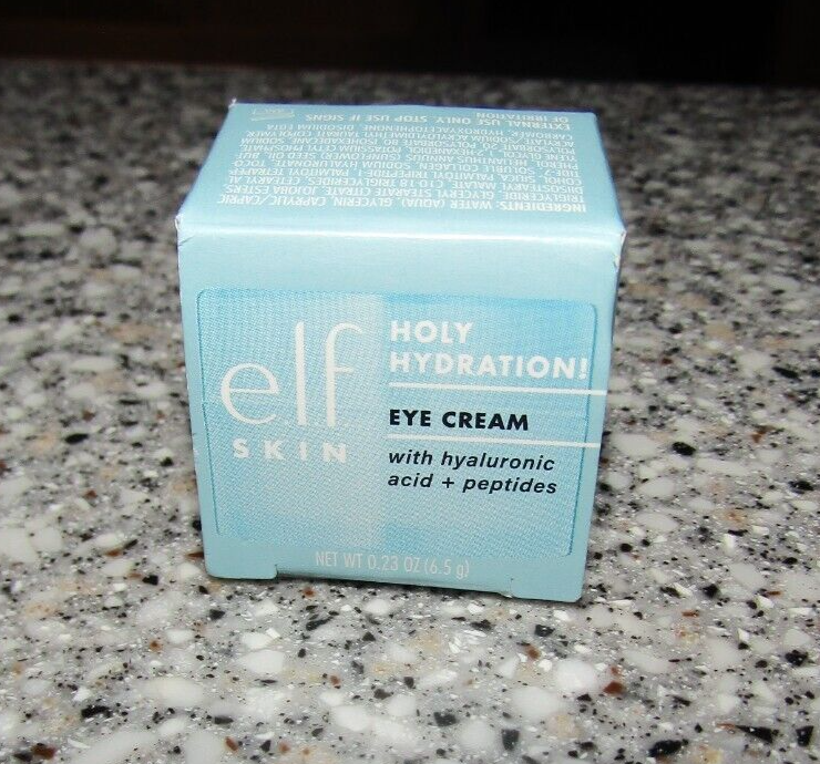 e.l.f. SKIN Holy Hydration! Eye Cream Mini Size .23oz Hyaluronic Acid + Peptides