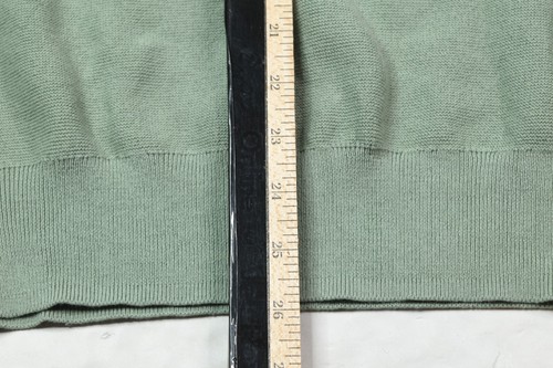 J.Crew Garter Stitch Sweater Mens Medium Sage Green Cotton Crew Long Sleeve - 第 9/12 張圖片