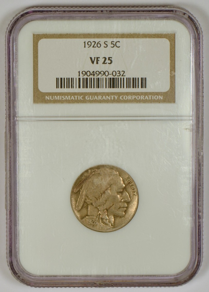1926-S Buffalo Nickel from the San Francisco Mint Graded VF25 by