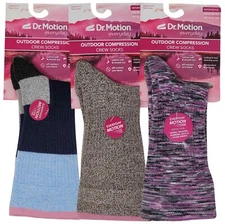 3 Pairs Crew Compression Socks Outdoor Half-Cushion Ideal for Hiking Ski Travel