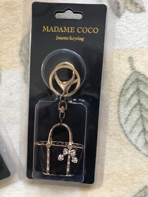 Blogger Influenzer Madame Coco Anhänger Key Ring Gold Strass TASCHE BAG NEU 55 