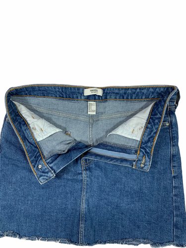 Falda vaquera envejecida Forever 21 para niñas/niños - Talla L - Imagen 6 de 12