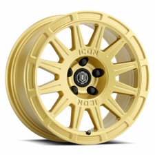 ICON ALLOYS RICOCHET GLS GOLD - Set of 4, 17 X 8 / 5 X 100 / 38 MM / 6