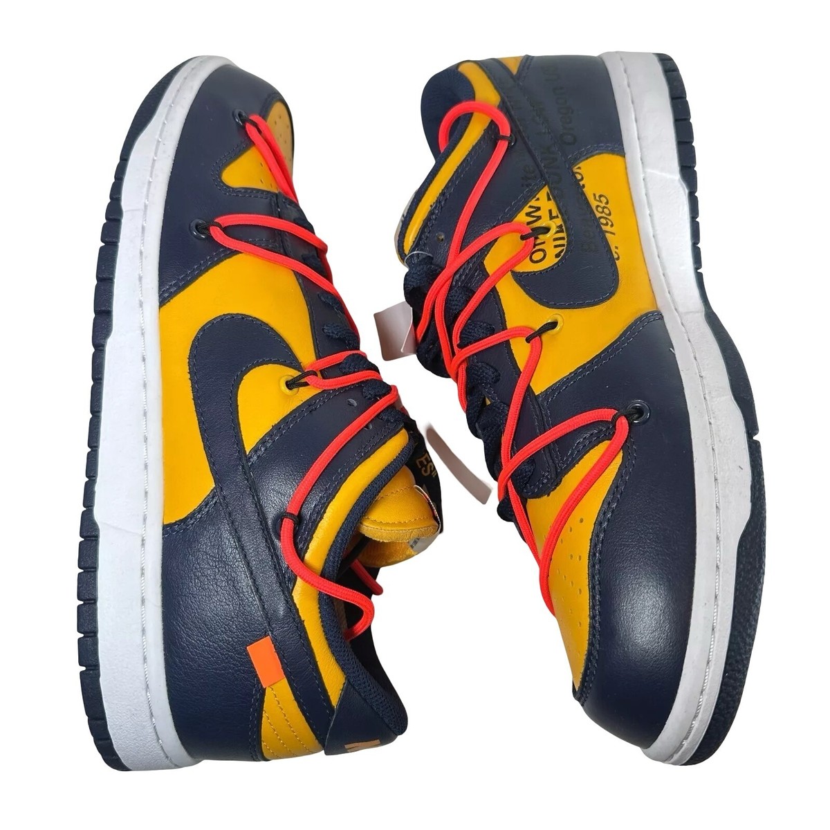 Off White x Nike Dunk Low University Gold - Size 8.5 - CT0856 700