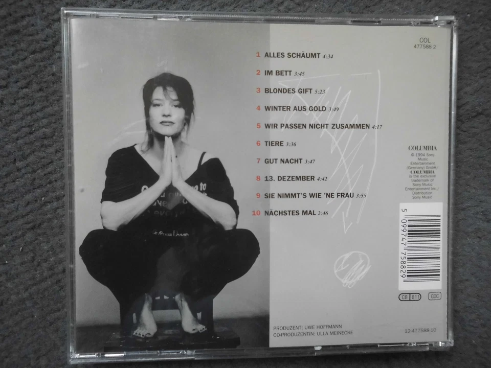 CD Ulla Meinecke - An!, Columbia 1994 sehr guter Zustand - Bild 3 von 3